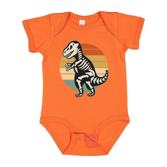 Inktastic Dinosaur Skeleton Halloween Boys or Girls Baby Bodysuit