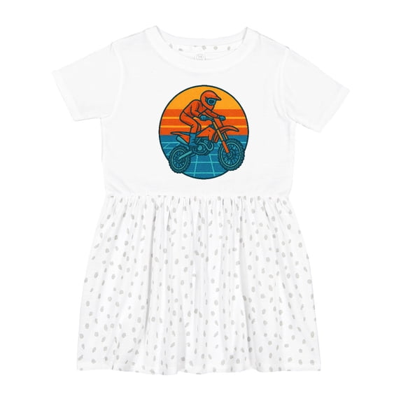 Inktastic Dirt Bike Rider Girls Toddler Dress