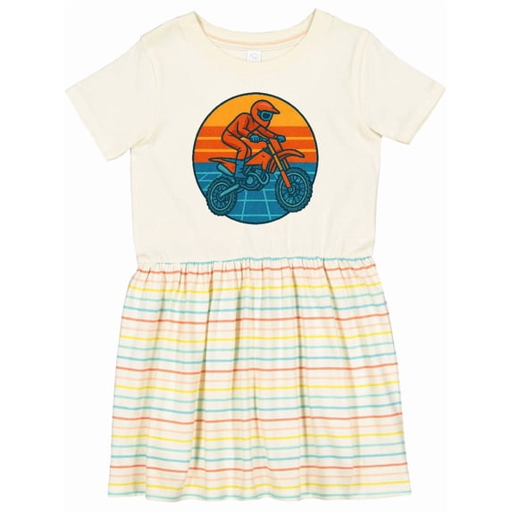 Inktastic Dirt Bike Rider Girls Toddler Dress