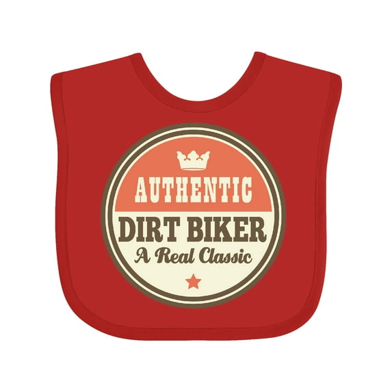 Inktastic Dirt Biker Vintage Classic Boys or Girls Baby Bib