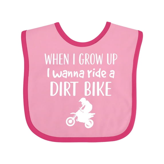 Inktastic Dirt Biking Motocross Future Dirt Biker Boys or Girls Baby Bib