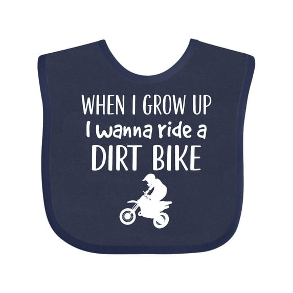 Inktastic Dirt Biking Motocross Future Dirt Biker Boys or Girls Baby Bib