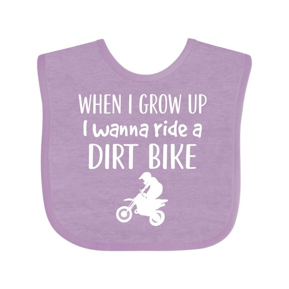 Inktastic Dirt Biking Motocross Future Dirt Biker Boys or Girls Baby Bib
