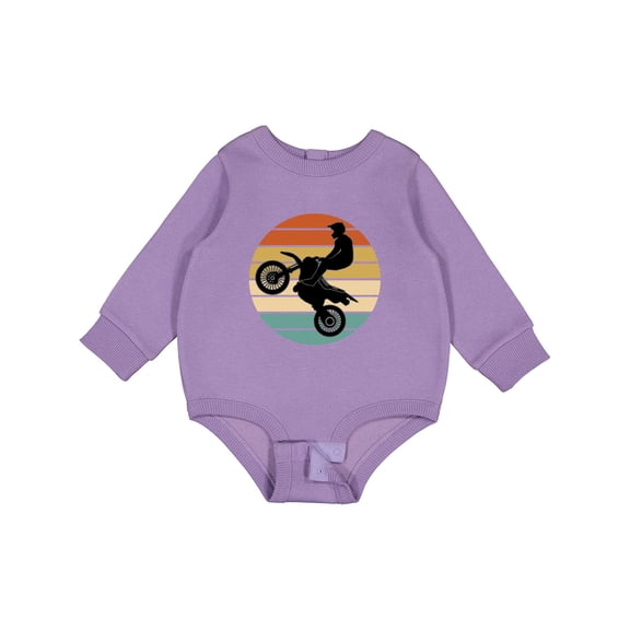 Inktastic Dirt Biking Motocross Retro Baby Fleece Bodysuit