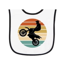 Inktastic Dirt Biking Motocross Retro Baby Terry Cloth Bib
