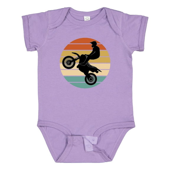 Inktastic Dirt Biking Motocross Retro Boys or Girls Baby Bodysuit
