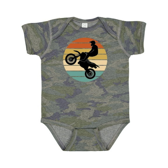 Inktastic Dirt Biking Motocross Retro Boys or Girls Baby Bodysuit