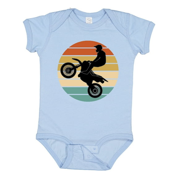 Inktastic Dirt Biking Motocross Retro Boys or Girls Baby Bodysuit