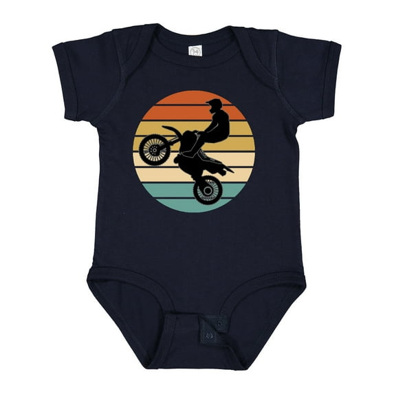 Inktastic Dirt Biking Motocross Retro Boys or Girls Baby Bodysuit