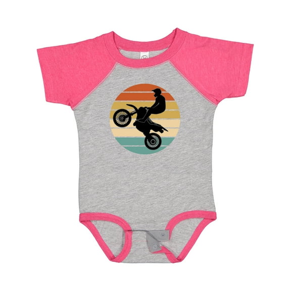 Inktastic Dirt Biking Motocross Retro Boys or Girls Baby Bodysuit
