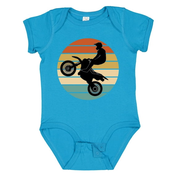Inktastic Dirt Biking Motocross Retro Boys or Girls Baby Bodysuit