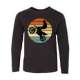 thumbnail image 1 of Inktastic Dirt Biking Motocross Retro Long Sleeve Youth T-Shirt, 1 of 5