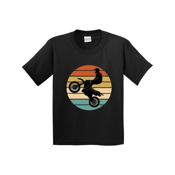 Inktastic Dirt Biking Motocross Retro Youth T-Shirt