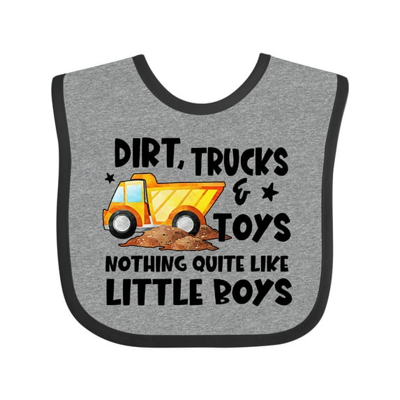Inktastic Dirt Trucks and Toys Nothing Quite Like Little Boys Boys Baby Bib