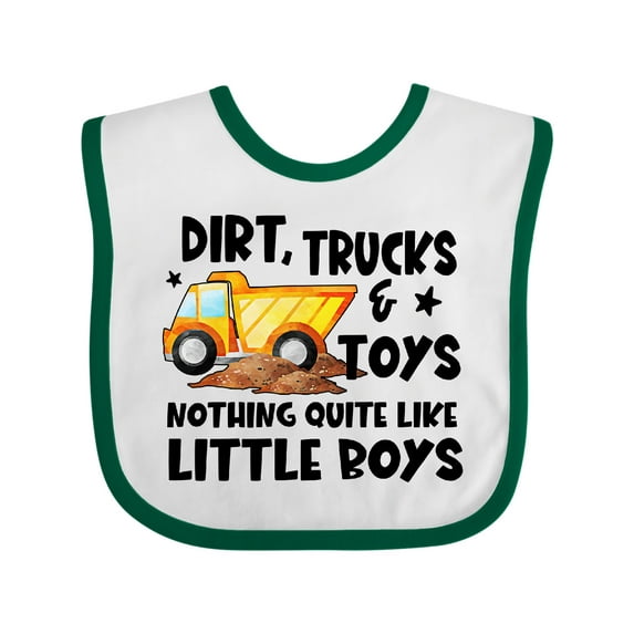 Inktastic Dirt Trucks and Toys Nothing Quite Like Little Boys Boys Baby Bib