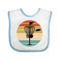 thumbnail image 1 of Inktastic Disc Golf Retro Sunset Boys or Girls Baby Bib, 1 of 4