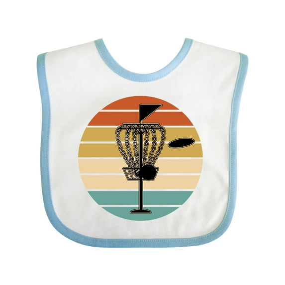 Inktastic Disc Golf Retro Sunset Boys or Girls Baby Bib