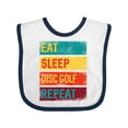 thumbnail image 1 of Inktastic Disc Golfer Eat Sleep Disc Golf Repeat Boys or Girls Baby Bib, 1 of 4