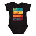 thumbnail image 1 of Inktastic Disc Golfer Eat Sleep Disc Golf Repeat Boys or Girls Baby Bodysuit, 1 of 5