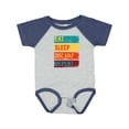 thumbnail image 1 of Inktastic Disc Golfer Eat Sleep Disc Golf Repeat Boys or Girls Baby Bodysuit, 1 of 5