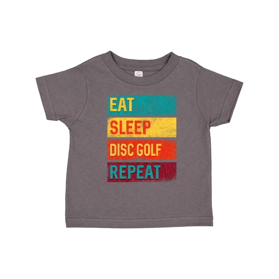 Inktastic Disc Golfer Eat Sleep Disc Golf Repeat Boys or Girls Toddler T-Shirt