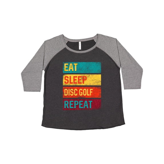 Inktastic Disc Golfer Eat Sleep Disc Golf Repeat Women's Plus Size T-Shirt