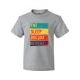 thumbnail image 1 of Inktastic Disc Golfer Eat Sleep Disc Golf Repeat Youth T-Shirt, 1 of 5