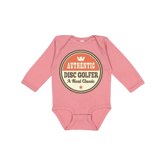Inktastic Disc Golfer Vintage Classic Boys or Girls Long Sleeve Baby Bodysuit