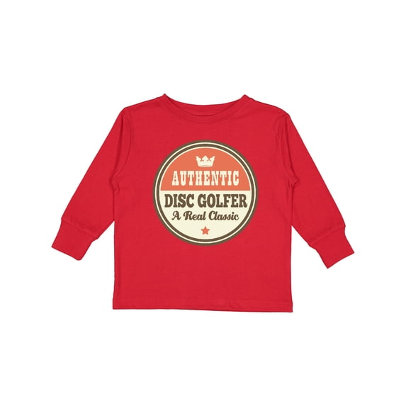 Inktastic Disc Golfer Vintage Classic Boys or Girls Long Sleeve Toddler T-Shirt