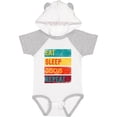 thumbnail image 1 of Inktastic Discus Thrower Eat Sleep Discus Repeat Boys or Girls Baby Bodysuit, 1 of 5