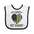 thumbnail image 1 of Inktastic Dispatcher Daddy Gold Line Emergency Boys or Girls Baby Bib, 1 of 4