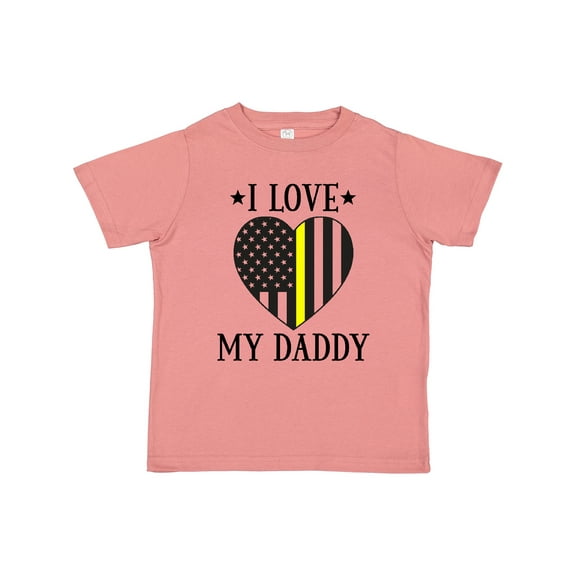 Inktastic Dispatcher Daddy Gold Line Emergency Boys or Girls Toddler T-Shirt