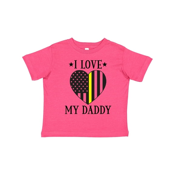 Inktastic Dispatcher Daddy Gold Line Emergency Boys or Girls Toddler T-Shirt