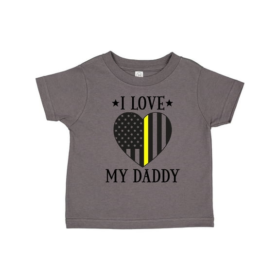 Inktastic Dispatcher Daddy Gold Line Emergency Boys or Girls Toddler T-Shirt