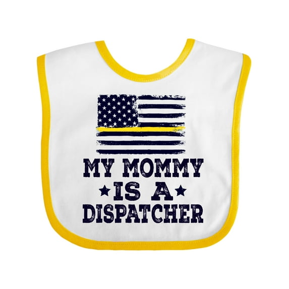 Inktastic Dispatcher Mom Emergency Boys or Girls Baby Bib