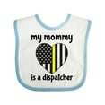 thumbnail image 1 of Inktastic Dispatcher Mom Emergency Gold Line Flag Boys or Girls Baby Bib, 1 of 4