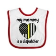thumbnail image 1 of Inktastic Dispatcher Mom Emergency Gold Line Flag Boys or Girls Baby Bib, 1 of 4