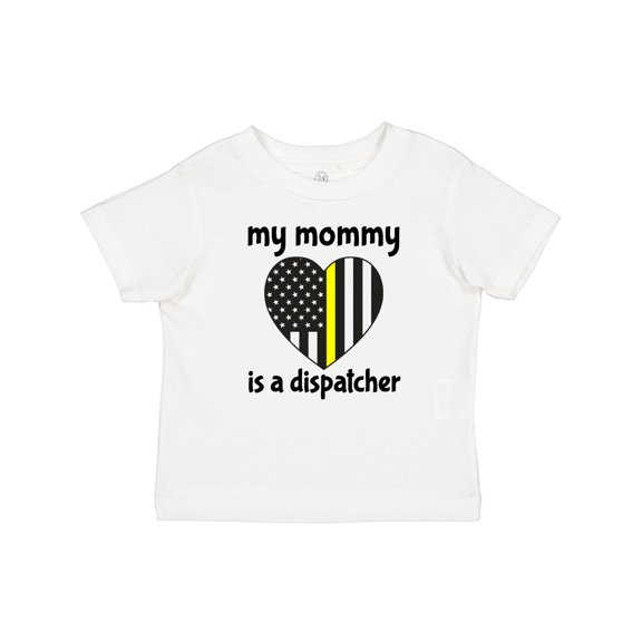 Inktastic Dispatcher Mom Emergency Gold Line Flag Boys or Girls Baby T-Shirt
