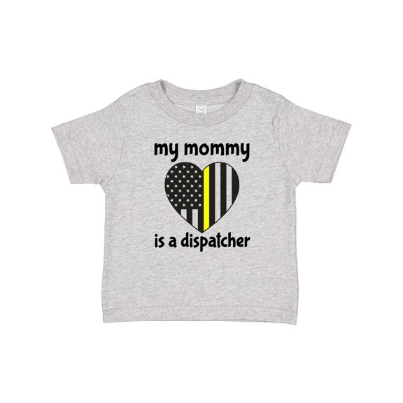 Inktastic Dispatcher Mom Emergency Gold Line Flag Boys or Girls Baby T-Shirt