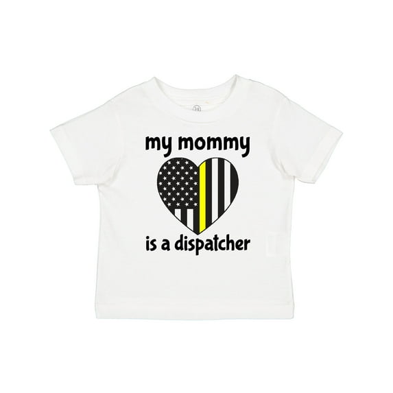 Inktastic Dispatcher Mom Emergency Gold Line Flag Boys or Girls Toddler T-Shirt
