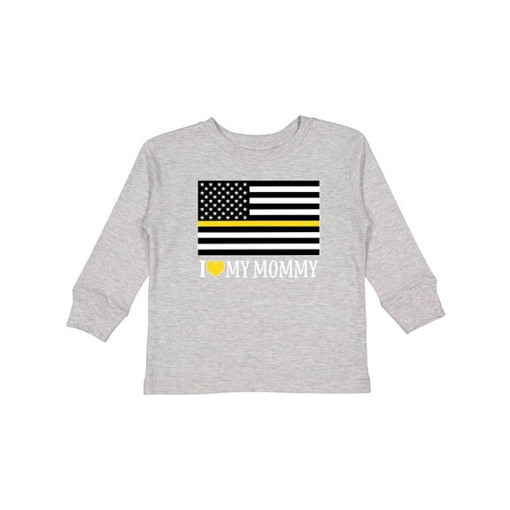 Inktastic Dispatcher Mom Flag Boys or Girls Long Sleeve Toddler T-Shirt