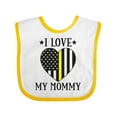 thumbnail image 1 of Inktastic Dispatcher Mommy Gold Line Emergency Boys or Girls Baby Bib, 1 of 4