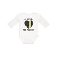 thumbnail image 1 of Inktastic Dispatcher Mommy Gold Line Emergency Boys or Girls Long Sleeve Baby Bodysuit, 1 of 5