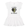 thumbnail image 1 of Inktastic Dispatcher Mommy Gold Line Emergency Girls Toddler Dress, 1 of 5