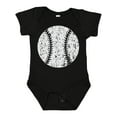 thumbnail image 1 of Inktastic Distressed Baseball in White Boys or Girls Baby Bodysuit, 1 of 5