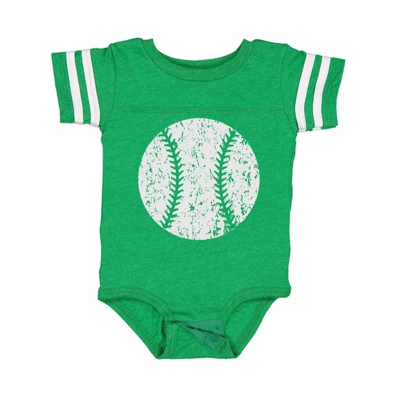 Inktastic Distressed Baseball in White Boys or Girls Baby Bodysuit