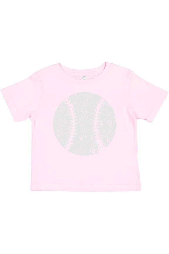 Distressed Baseball in White Boys or Girls Baby T-Shirt