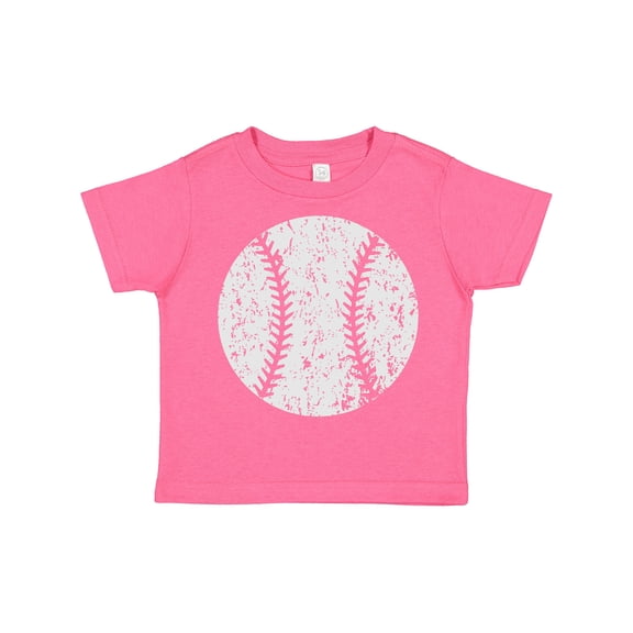 Inktastic Distressed Baseball in White Boys or Girls Toddler T-Shirt