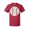 thumbnail image 1 of Inktastic Distressed Baseball in White T-Shirt, 1 of 5
