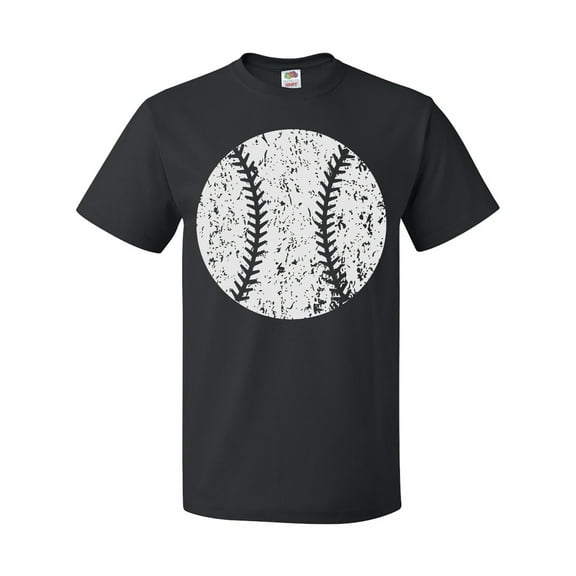 Inktastic Distressed Baseball in White T-Shirt